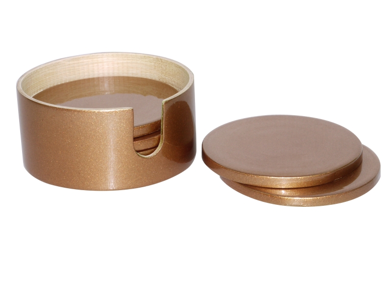 Vietnam bamboo coasters metallic